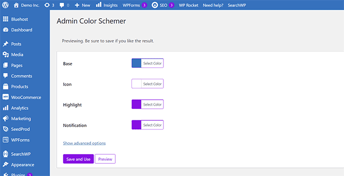 Make your own WordPress admin color scheme