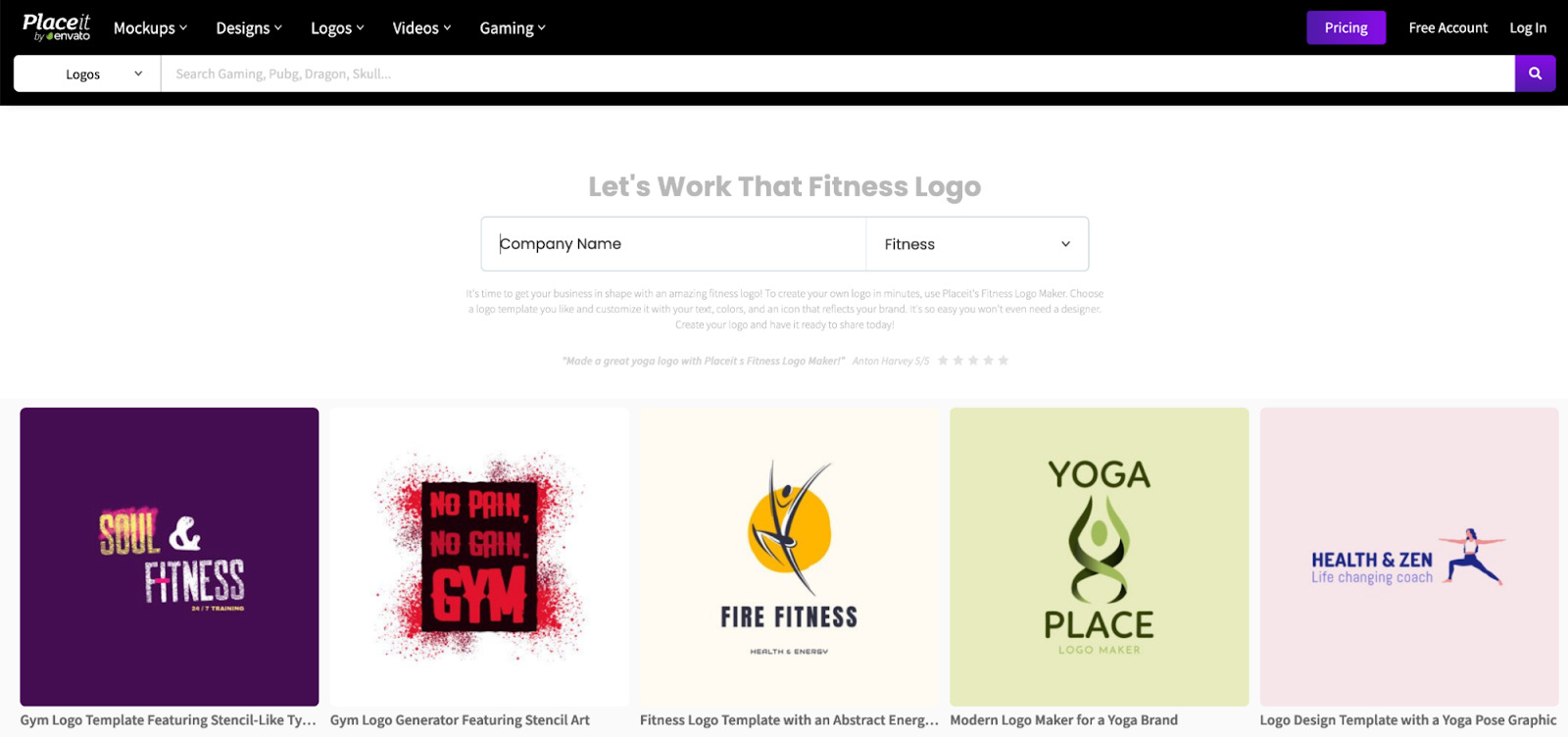 Excerpt of webpage. Short paragraphs. Majority of page is fitness logos in grid format