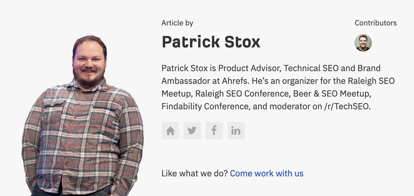 Author bio of Patrick Stox