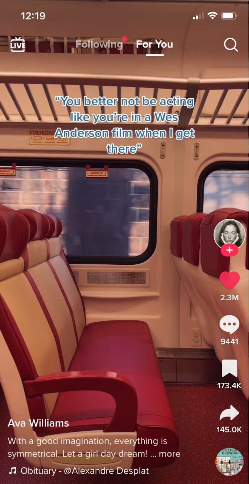 a screenshot of TikTok video from Ava Williams