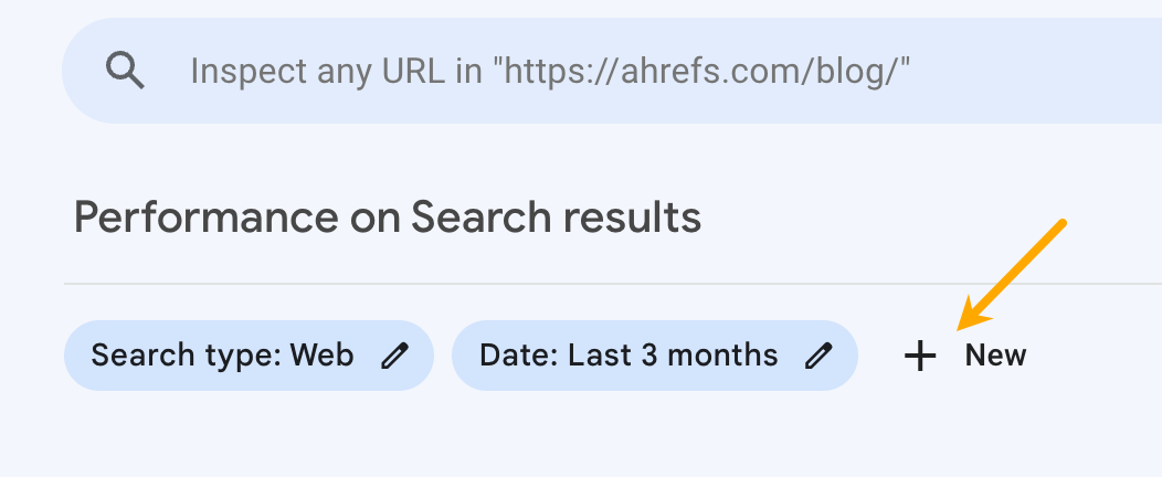 Adding a filter in Google Search Console